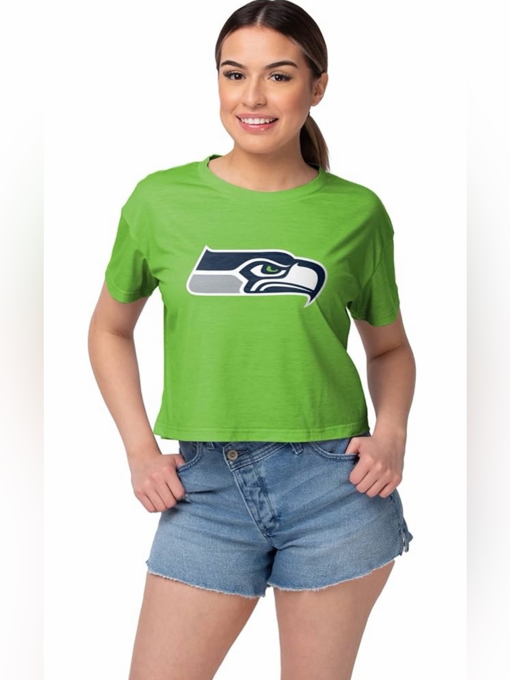 FOCO NFL Seattle Seahawks Crop Top Shirt